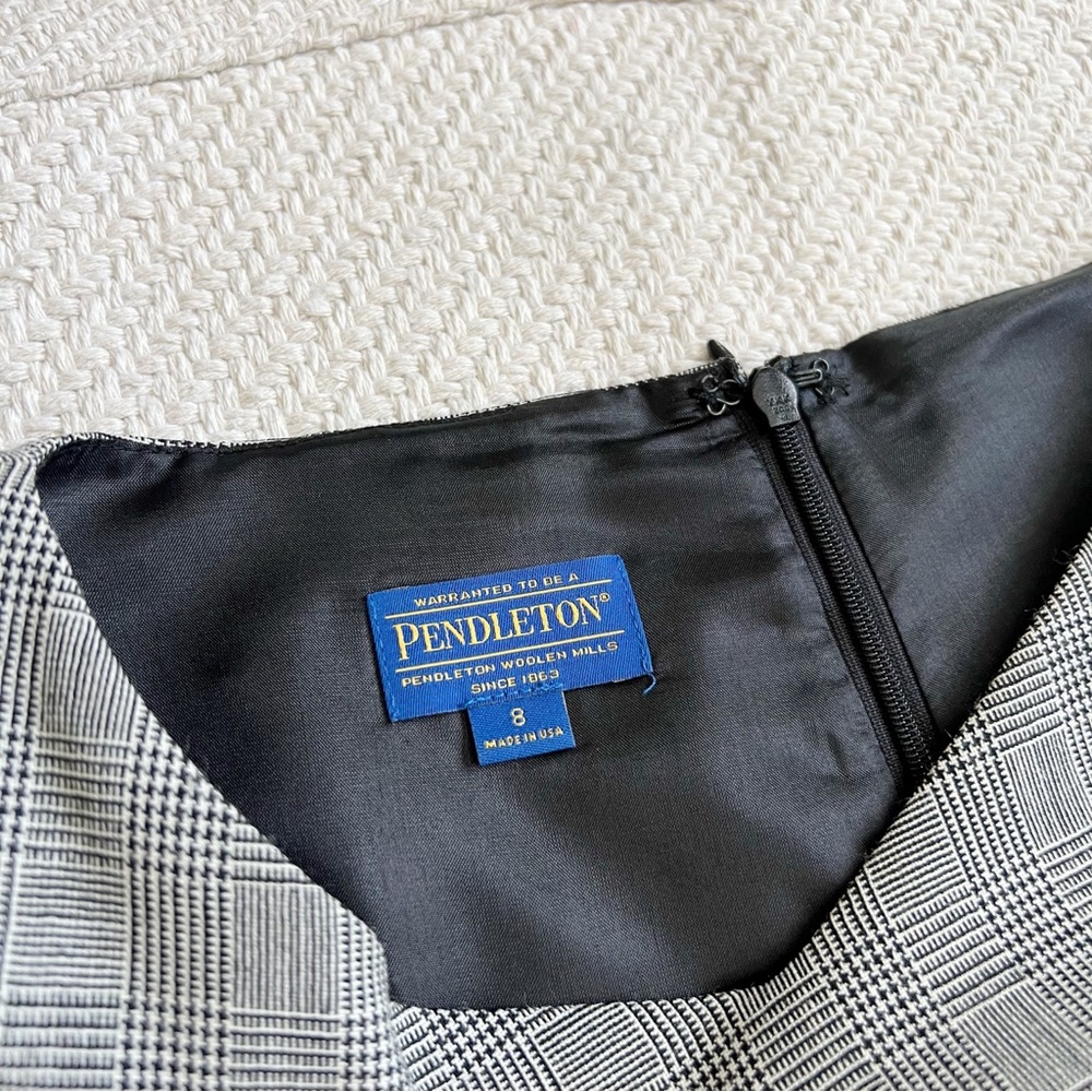 Pendleton Wool Houndstooth Plaid Slimming Sheath … - image 3